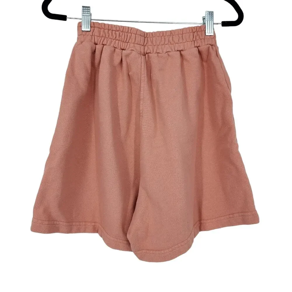 Revolve Sixthreeseven Cotton High Rise The Sweat Short in Salmon Size Small